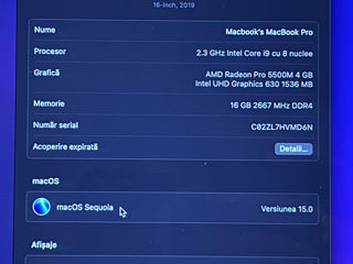 MacBook Pro 16inch i9 Bălți foto 4