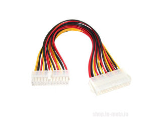 ID-185: Power Supply Extension Cable ATX 24 Pin Male to 24Pin Female - Удлинитель 24 пин - 30 см foto 1