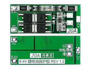 BMS Li-ion 2S 7.4V 8.4V 1650 20A Without balancer, Color Blue foto 5