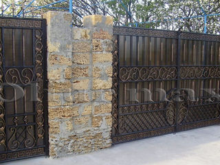 Porți, garduri, balustrade, copertine, gratii, uși metalice și alte confecții din fier forjat. foto 10