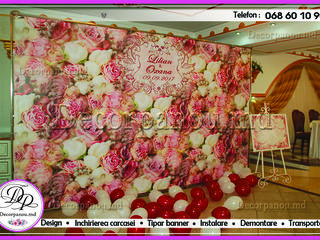 Fotopanou, fotostand, foto banner, panou foto, brandwall pentru nunta, cumetrie, zile de nastere foto 4