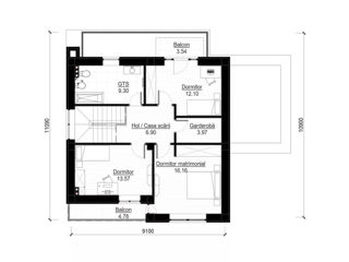 Proiect Hi-tech stil modern cu 2 niveluri, arhitectura/ renovare/ construcție/ proiecte foto 9