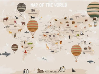 Fototapete personalizate "Harta a lumii" foto 4