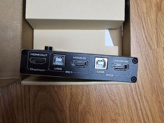 Hdmi 2.0b KVM USB Switch 2x1 foto 2