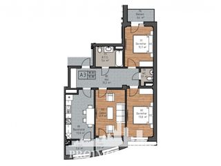 Apartament cu 3 camere, 82 m², Centru, Ialoveni foto 2