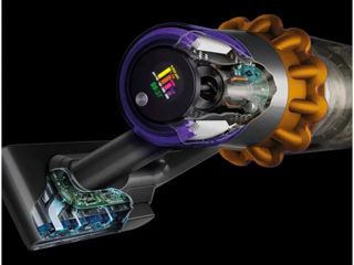 Aspirator vertical Dyson V15 Detect Absolute 2023, 0.77 l, 660 W, Autonomie 60 minute, Galben/Nichel foto 4