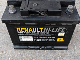 Renault Акумулятор 60Ач 600А пусковой ток foto 1
