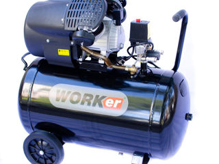 Compresor de aer Technoworker MV 50 L 2200 W / Credit 0% / Livrare / Garantie 2 ani foto 3