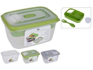 Lunch-Box Eh 1.7L 19X14X10Cm Cu Tava, Lingura Si Castron