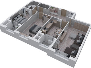 Apartament cu 3 camere, 93 m², BAM, Bălți foto 3