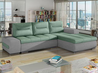 Canapea de colț stilată și confortabilă 135x195