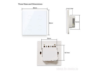 DME211 Switch Zigbee Tuya No Neutral, Glass. Умный переключатель. foto 6