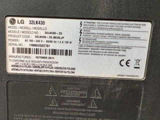 LG 32" LCD TV 32LK430 — pentru piese foto 3
