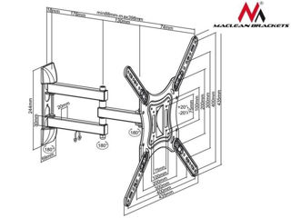 Suport TV de perete Maclean MC-701 foto 4