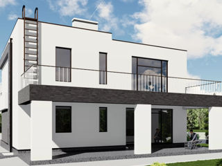 Casă de locuit individuală cu 3 niveluri / stil modern / S+P+E / proiecte / arhitect / construcții foto 3