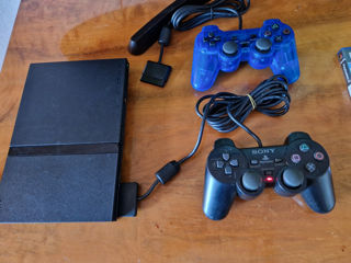 PS2 slim+ джостики + игра foto 5