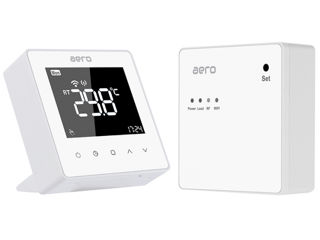 Termostat cu control WIFI Aero Black / White  - 2000 lei foto 1