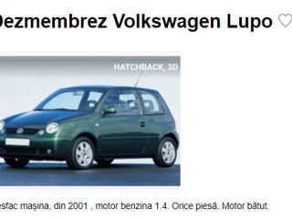 Dezmembrez Volkswagen Lupo foto 2