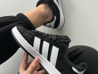 Adidas Campus Black/White Women's cu blana / с мехом foto 5