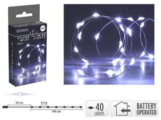 Luminite De Craciun "Fir" 40Microled Alb, 2M, 3Xaa