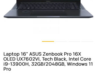 Asus ZenBook Pro 16 Nou Sigilat La smart.md costa 66 de mii foto 8