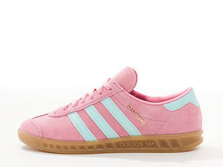 Adidas Originals Hamburg trainers in pink and blue foto 3