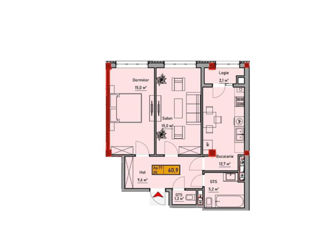 Apartament cu 2 camere, 61 m², Durlești, Chișinău foto 10