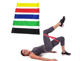 Резинки для фитнеса, пилатеса и йоги. Набор из 5-ти фитнес резинок U-Powex foto 6
