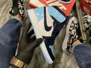 Nike Air Jordan 1 Retro High Glossy Blue/Black Women's