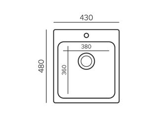 Chiuveta de bucătărie din piatră de cuarț QUARTZ S430 foto 4