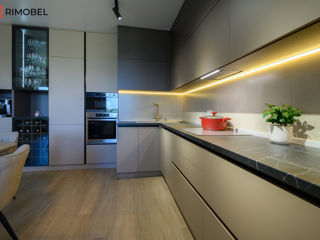 Bucătărie modernă gri mat marca Rimobel foto 10