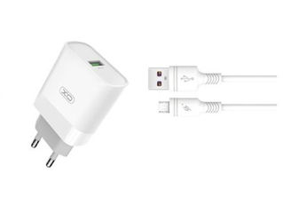 Wall Charger Xo + Micro-Usb Cable, 1Usb, Q.C3.0 15W, L63, White