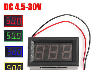 Вольтметр-постоянного тока=LED=12-24v.(4.5v-30v) цифровой индикатор. foto 2