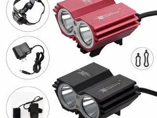 Фара велосипедная "Сова" 2*700lm cree XML-U2 Светодиод Cree XM-L2 (T6)без Элементов питания 18650 Св фото 1