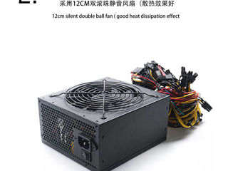 ID-221: Psu ATX 1800 Watt Power Supply Mining - Мощный Блок питания ATX для майнинга - 90 Plus Gold foto 4