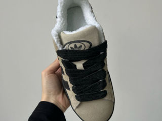 Adidas Campus Beige/Black Women's cu blana / с мехом foto 4