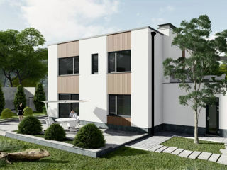 Casă de locuit individuală cu 2 niveluri / stil modern / 148m2/ construcții/ renovări/ arhitecți/3D foto 3