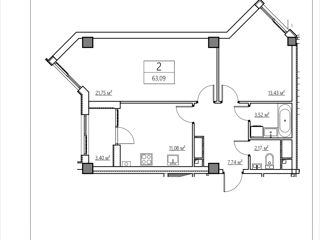 Apartament cu 2 camere,  Centru,  Stăuceni,  Chișinău mun. foto 14