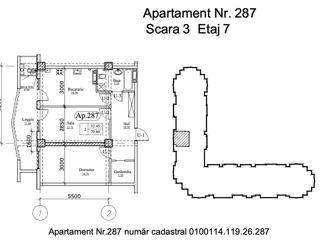 Apartament cu 2 camere, 71 m², Botanica, Chișinău