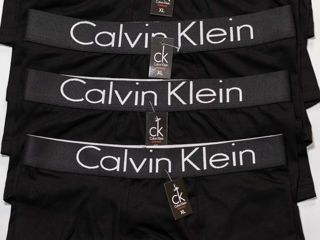 Chiloți Calvin Klein complet negri cu inscripție albă (5 bucăți în pachet) foto 0