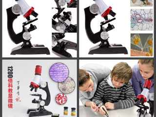 Микроскоп детский LED, увеличение 100-1200X. Microscope pentru copii. foto 3