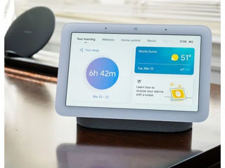 Google Nest Hub (2nd gen).Умный дисплей @ Google Nest Mini (2nd Generation) Smart Speaker - Charcoal foto 5