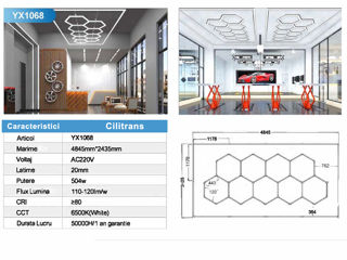 Hexagon led detailing led tavane led