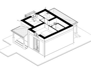 Casă de locuit individuală cu 2 niveluri / P+M /arhitect / 3D / 63.1m2 / construcții foto 4