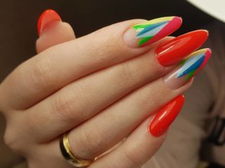 Alungirea unghilor+shellac calitativ /наращивание ногтей : коррекция ;лак-гель чеканы foto 3