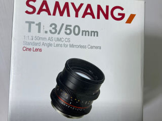 Obiectiv samyang t1 3 50mm nou , pret mic