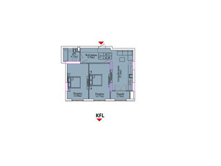 Apartament cu 2 camere, 62 m², Centru, Ungheni foto 6