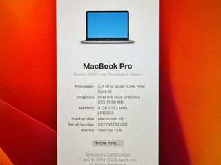 MacBook Pro 13, Touch Bar, 2,4GHz, 8GB, 512GB, A1989, Cutie foto 3