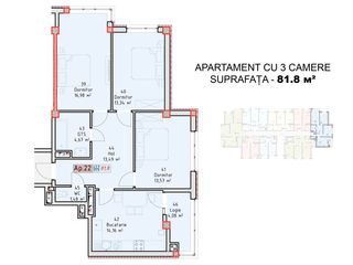 Apartament clasa Premium cu 3 camere la doar 39300€ / 82m2 / Posibil în rate! foto 7