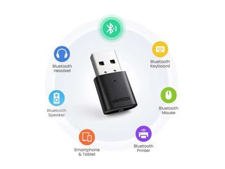 Adaptor USB Bluetooth 5.0, Ugreen 80889 CM390, Negru foto 7